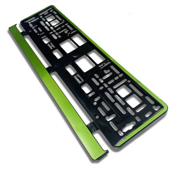 green 4D number plate surround