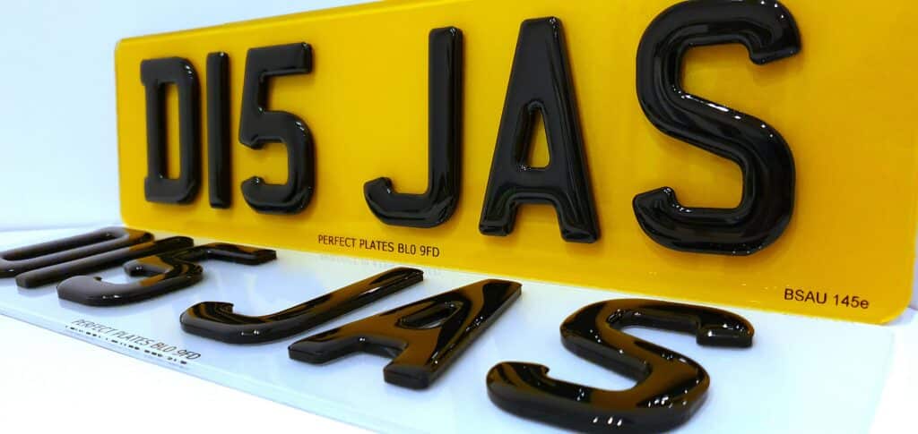 4D Number Plate with 3d Resin Gel Top
